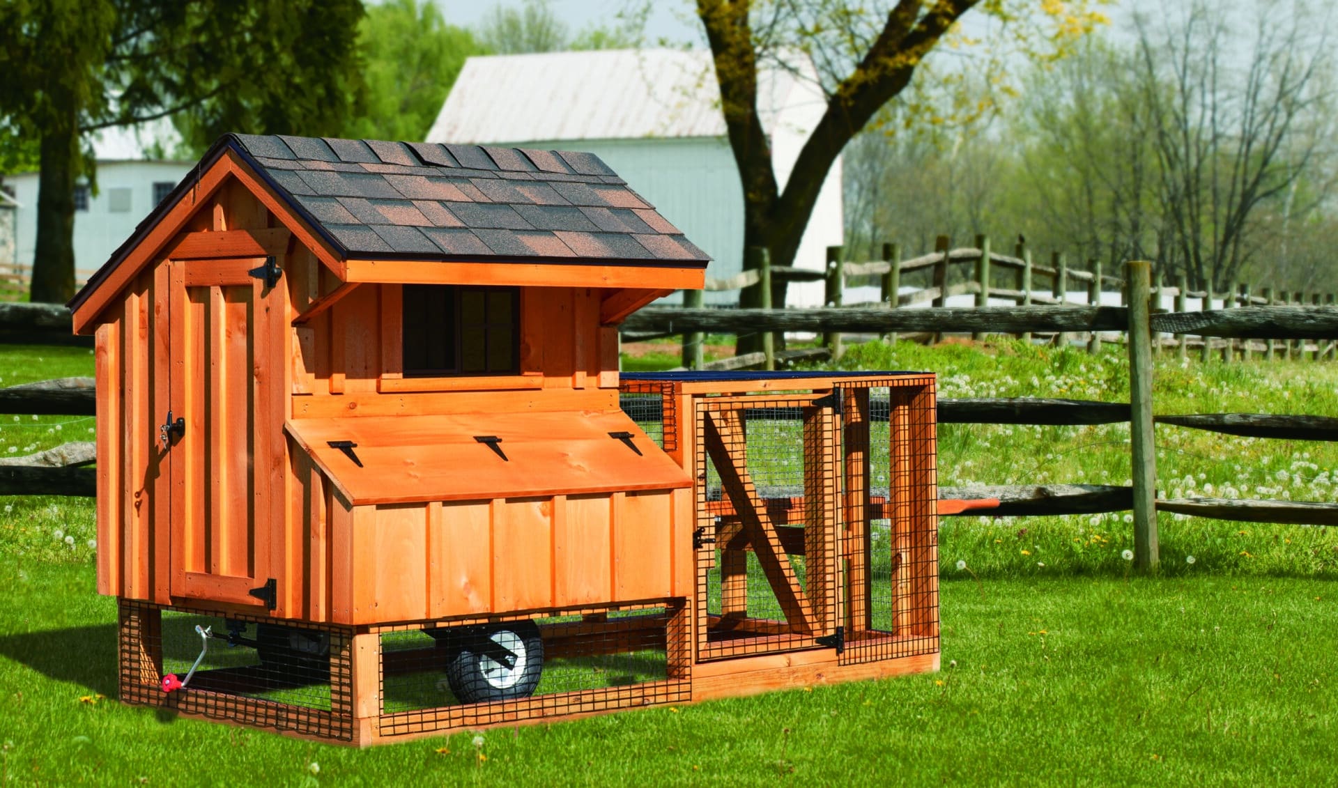 3x4 Chicken Tractor Stained Happy Farmer 2022
